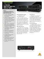 Behringer U-PHORIA UM2 Brochure предпросмотр