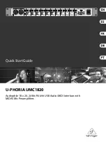 Предварительный просмотр 1 страницы Behringer U-PHORIA UMC1820 Quick Start Manual