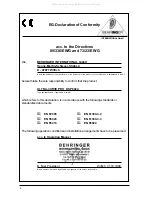 Preview for 2 page of Behringer ULTRA-CURVE PRO DSP8024 User Manual