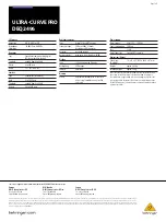 Preview for 7 page of Behringer ULTRA-CURVEPRO DEQ2496 Manual