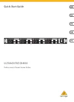 Behringer ULTRA-DI PRO DI4000 Quick Start Manual предпросмотр