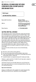 Preview for 22 page of Behringer ULTRA METAL UM300 Manual