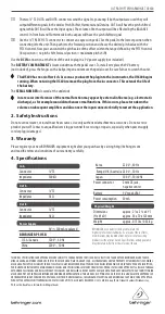 Preview for 2 page of Behringer ULTRA SHIFTER/HARMONIST US600 Manual