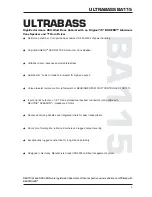 Preview for 3 page of Behringer Ultrabass BA115 User Manual