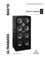 Behringer Ultrabass BA210 User Manual preview