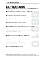 Предварительный просмотр 2 страницы Behringer Ultrabass BB810 Technical Specifications