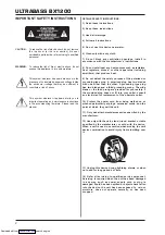 Preview for 2 page of Behringer ultrabass BX1200 SPEAKERS User Manual