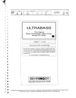 Preview for 2 page of Behringer Ultrabass EX 1000 Operating Manual