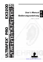 Behringer ULTRAFEX PRO EX3200 User Manual preview