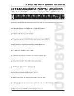 Предварительный просмотр 3 страницы Behringer ULTRAGAIN PRO-8 DIGITAL ADA8000 User Manual