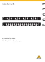 Behringer ULTRALINK MS8000 Quick Start Manual предпросмотр