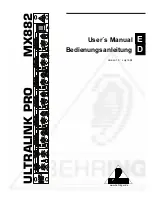 Behringer Ultralink Pro MX882 User Manual preview