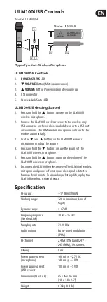 Preview for 2 page of Behringer ULTRALINK ULM100USB Quick Setup Manual