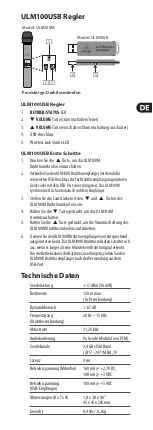 Preview for 5 page of Behringer ULTRALINK ULM100USB Quick Setup Manual