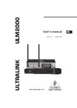 Behringer ULTRALINK ULM2000 User Manual preview