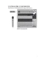 Preview for 1 page of Behringer ULTRALINK ULM202USB Manual