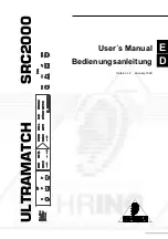 Предварительный просмотр 1 страницы Behringer ULTRAMATCH SRC2000 User Manual