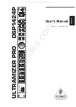 Behringer ULTRAMIZER PRO DSP1424P User Manual preview