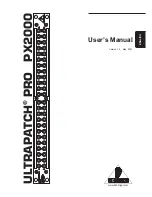 Behringer ULTRAPATCH PRO PX2000 User Manual предпросмотр