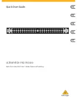 Preview for 1 page of Behringer ULTRAPATCH PRO PX3000 Quick Start Manual