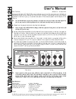 Behringer Ultrastack BG412H User Manual предпросмотр