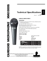 Behringer ULTRAVOICE XM2000S Technical Specifications preview