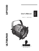 Предварительный просмотр 1 страницы Behringer UP1000 Ultrapar User Manual