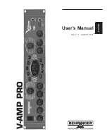 Behringer V-amp pro User Manual предпросмотр