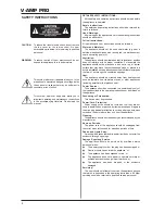 Предварительный просмотр 2 страницы Behringer V-amp pro User Manual