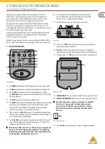 Behringer V-TONE ACOUSTIC DRIVER DI ADI21 Manual preview