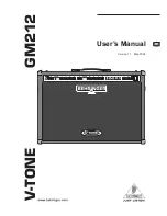 Behringer V-TONE GM212 User Manual preview