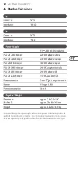 Preview for 10 page of Behringer Vintage Phaser VP1 Manual