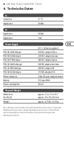 Preview for 8 page of Behringer Vintage tube overdrive TO800 Manual