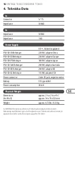 Preview for 16 page of Behringer Vintage tube overdrive TO800 Manual