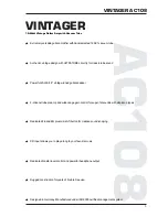 Предварительный просмотр 3 страницы Behringer Vintager AC108 User Manual