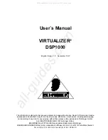 Behringer VIRTUALIZER DSP1000 User Manual preview