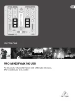 Preview for 1 page of Behringer VMX100USB User Manual