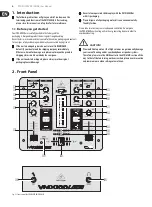 Preview for 4 page of Behringer VMX100USB User Manual