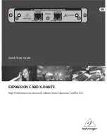 Behringer X-DANTE Quick Start Manual предпросмотр