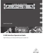 Behringer X-USB Quick Start Manual предпросмотр