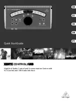 Behringer XENYX CONTROL2USB Quick Start Manual предпросмотр