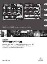 Behringer XENYX QX1832USB Quick Start Manual preview