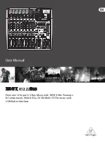 Предварительный просмотр 1 страницы Behringer XENYX X1222 USB User Manual