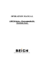 Предварительный просмотр 1 страницы BEICH 9720BU Operation Manual