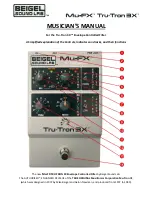 Beigel Sound Lab Mu-FX TRU-TRON 3X Manual предпросмотр