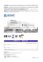 Предварительный просмотр 4 страницы BEINAT NASE30/K User Manual And Maintenance