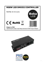 Предварительный просмотр 2 страницы Beka LED BKL-DMXRGBW User Manual