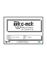 Предварительный просмотр 33 страницы Beka-Mak BMSY 360CGH Instruction Manual