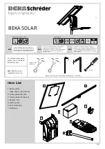 BEKA Schreder BEKA SOLAR Manual предпросмотр