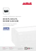 Предварительный просмотр 2 страницы BEKA BA507E Installation & Maintenance Instructions Manual